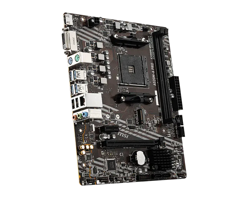 MSI  A520M-A PRO - Corner Left.webp