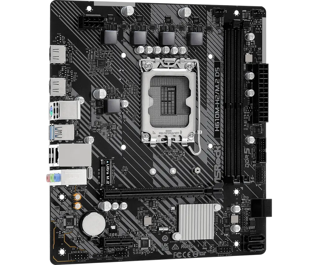 Asrock H610M-H2M.2 D5 - Corner Left.webp