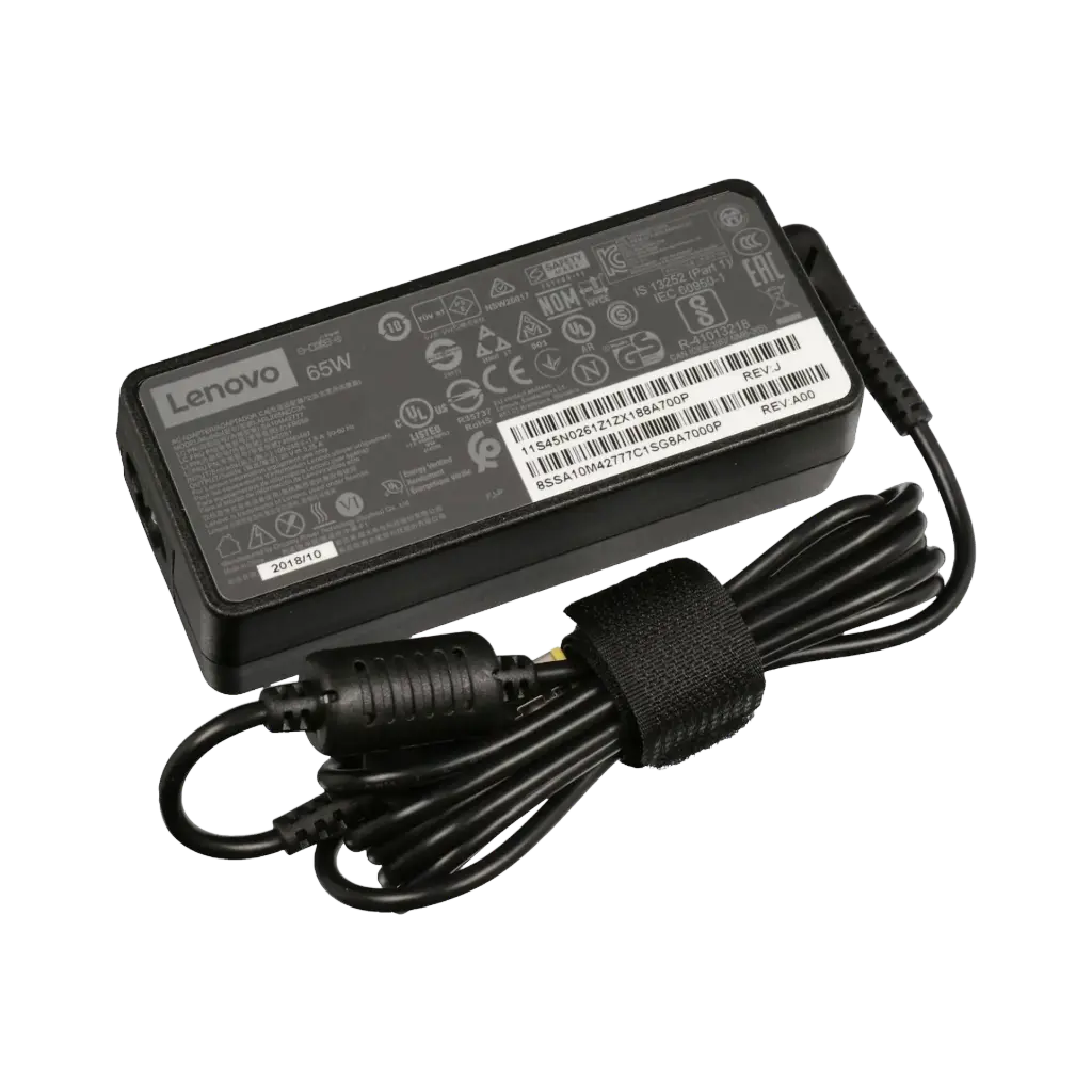 Lenovo Laptop Adaptor, Charger, 65W, Original, with Cable