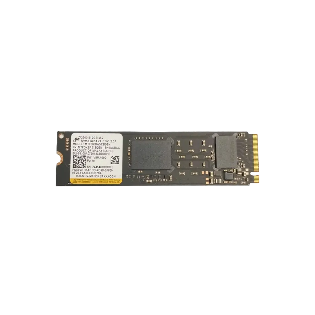 Micron SSD, 512 GB, NVMe 2280, Internal