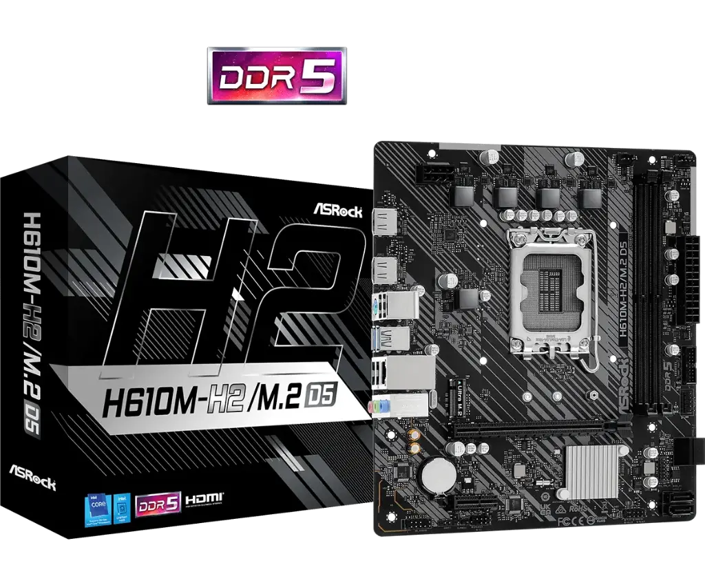Asrock Mainboard, H610M-H2,M.2 D5, Intel Socket