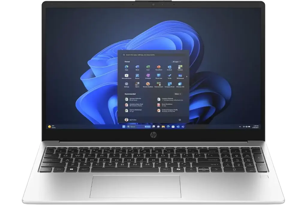 HP Laptop, AMD Ryzen 5, 7535U, 15.6", Silver,  255R G10,FHD IPS Display, AMD, 6 x 4.50 GHz, DDR5, SSD, AMD Radeon 660M