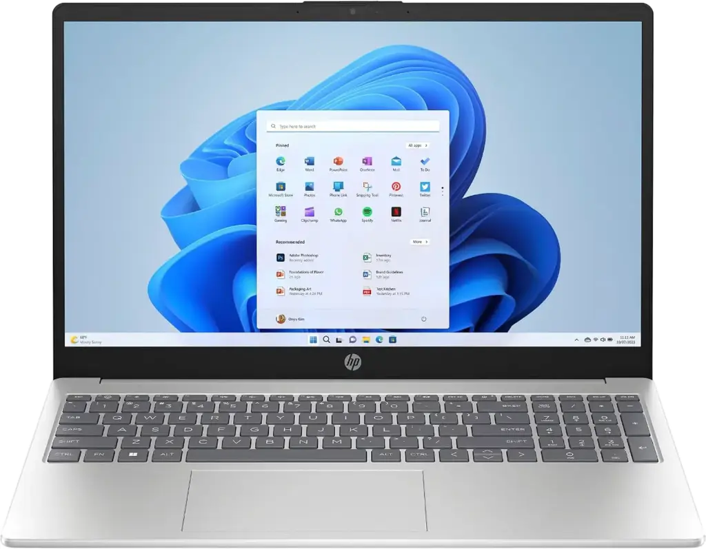 HP Laptop, Intel Core 5, 120U, 15.6", Silver, IPS Full HD, 10 x 5.00 GHz, Intel UHD Graphics (16 GB (8+8), 512 GB SSD, New, DOS)